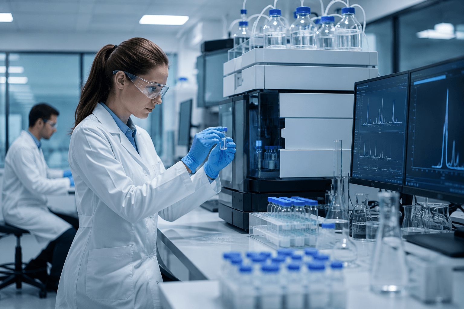 Peptide purity testing in a laboratory